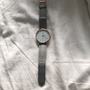 Gray leather watch
